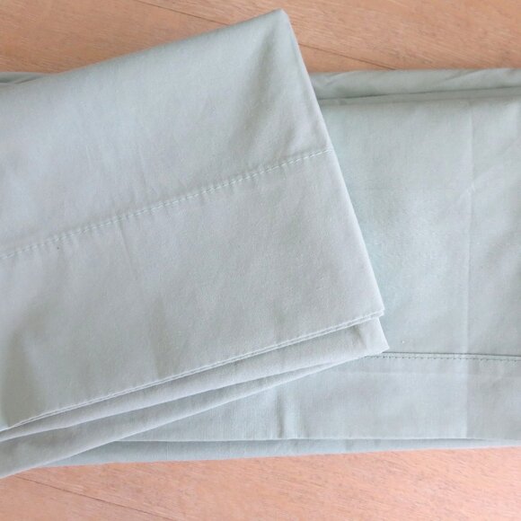 Vintage Springmaid Twin Sheet Set 3pc Mint Green Percale No Iron USA Made - Picture 5 of 9